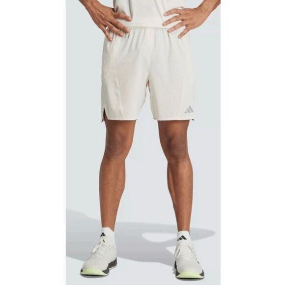 Adidas Men's Training HIIT HEAT.RDY Shorts 7" Chalk White Size XS - Picture 2 of 10